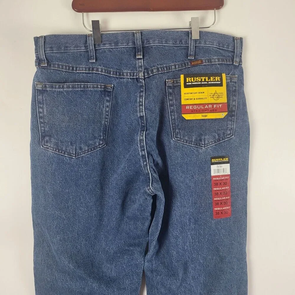 Rustler Regular Fit Jeans‎ 33X30 Mens Straight Leg Heavy Weight Denim High Rise